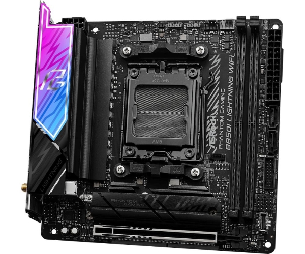 ASRock MB Sc AM5 B850I Lightning WiFi, AMD B850, 2xDDR5, 1xThunderbolt, 1xHDMI, WiFi, Mini-ITX
