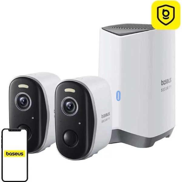 Baseus Venkovní kamera Security N1 Plus 2K (sada 2ks+centrální stanice) bílá?v=1749216532