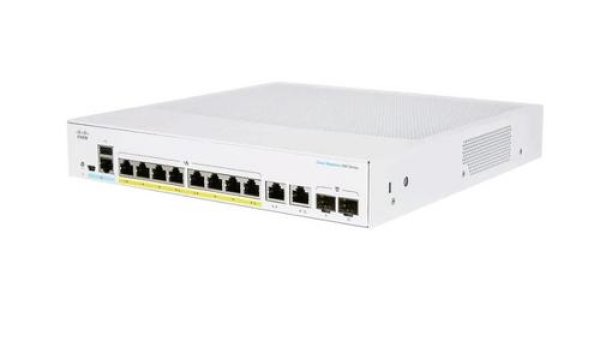 Cisco switch CBS250-8FP-E-2G (8xGbE,2xGbE/SFP combo,8xPoE+,120W,fanless) - REFRESH