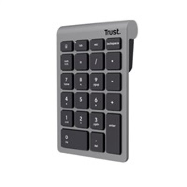 TRUST Numerická klávesnice Xalas, Bezdrátová RF 2.4GHz, šedá?v=1750075202
