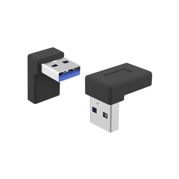 PremiumCord USB redukce USB-C  - USB3.0 typ A  (F/M), zahnutá 90°