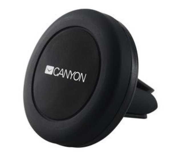 CANYON držák na telefon do auta, magnetický, instalace do ventilace, 2 plíšky v balení, černá