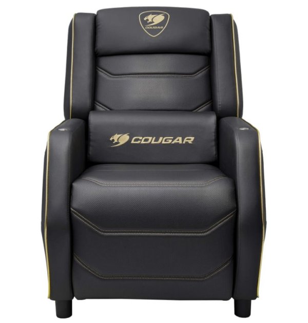 COUGAR herní křeslo RANGER PRO ROYAL - černá/zlatá, USB-C, otočný stolek, boční kapsa