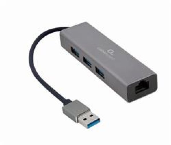 Gembird USB AM Gigabit network adapter with 3-port USB 3.0 hub?v=1754200804