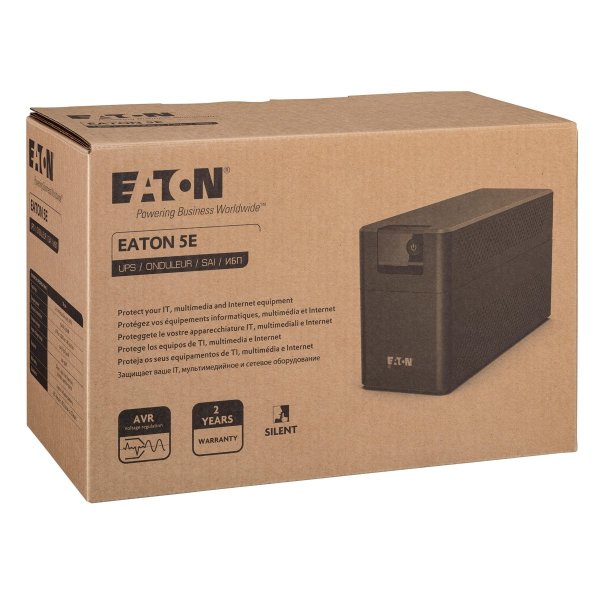EATON UPS 5E 700 USB FR G2, Line-interactive, Tower, 700VA/360W, výstup 2x FR (CZ), USB, bez ventilátoru
