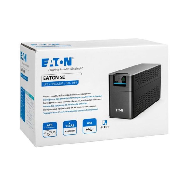 EATON UPS 5E 700 USB FR G2, Line-interactive, Tower, 700VA/360W, výstup 2x FR (CZ), USB, bez ventilátoru