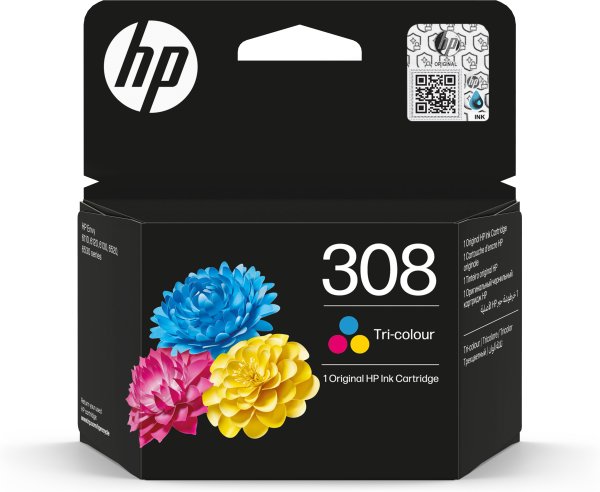 Náplň HP 308,  6L6S6UE, 2-pack, černá/color (160/120 stran), HP  Envy 6110e, 6120, 6130, 6520, 6530