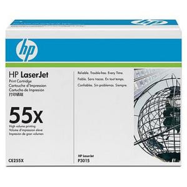 Toner HP CE255X, HP 55X černý (12 500 stran)