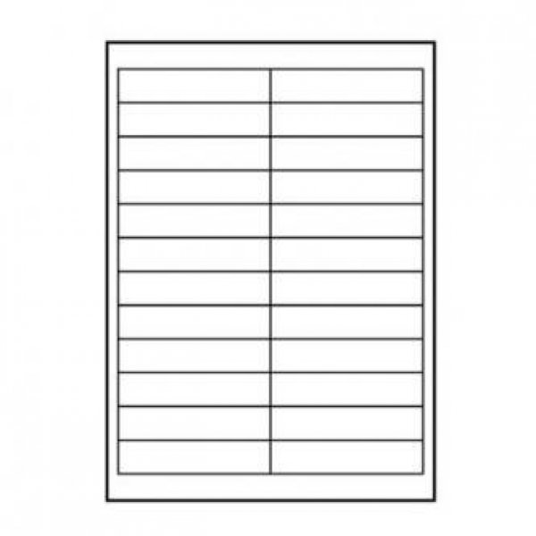 Logo etikety 100mm x 23mm, A4, matné, bílé, 24 etikety, 140g/m2, baleno po 10 ks, pro inkoustové a laserové tiskárny