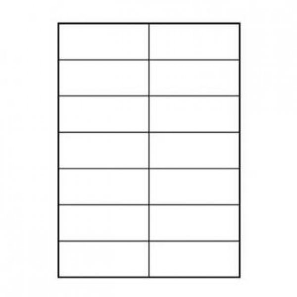 Logo etikety 105mm x 42.4mm, A4, matné, bílé, 14 etiket, 140g/m2, baleno po 10 ks, pro inkoustové a laserové tiskárny