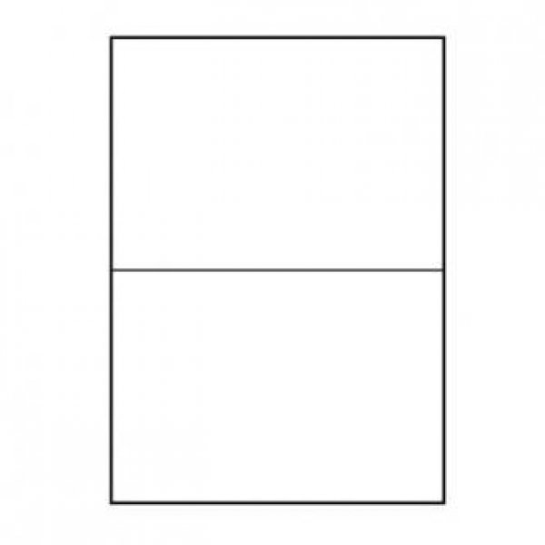 Logo etikety 210mm x 148mm, A4, matné, bílé, 2 etikety, 140g/m2, baleno po 25 ks, pro inkoustové a laserové tiskárny