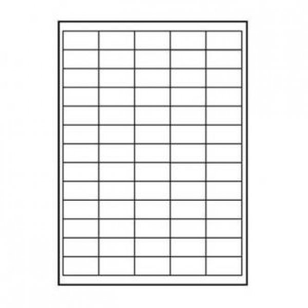 Logo etikety 38mm x 21.2mm, A4, matné, bílé, 65 etiket, 140g/m2, baleno po 10 ks, pro inkoustové a laserové tiskárny