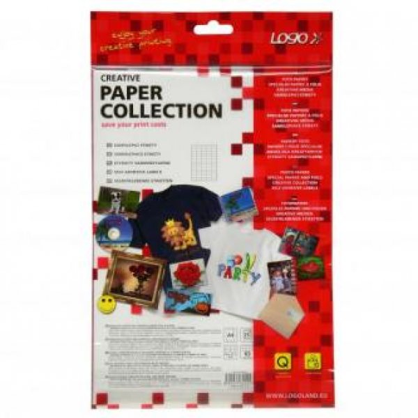 Etikety Logo 38x21.2 (A4, matné, bílé, 65et., 140g, laser, ink) 25 str.