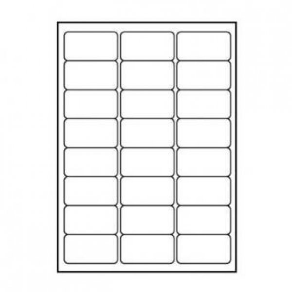 Logo etikety 68mm x 36mm, A4, matné, bílé, 24 etiket, 140g/m2, baleno po 25 ks, pro inkoustové a laserové tiskárny