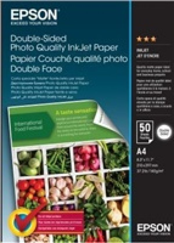 EPSON Paper A4 - Double-Sided Photo Quality Inkjet Paper A4 50 Sheets