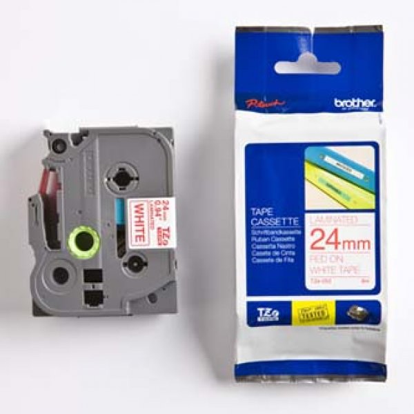 Páska Brother TZE-252, červený/bílý, 8m, 24mm