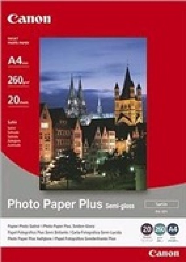 Canon Photo Paper Plus Semi-Glossy, foto papír, pololesklý, saténový typ bílý, A3, 260 g/m2, 20 ks, SG-201 A3, inkoustový