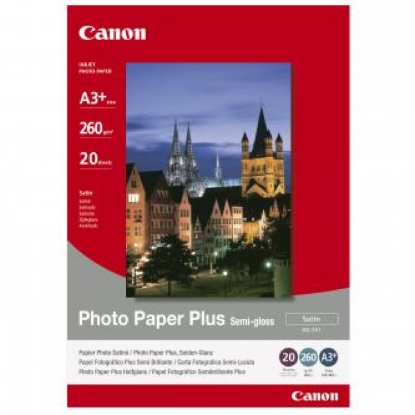 Canon Photo Paper Plus SG-201 - Pololesklý - A3 plus (329 x 423 mm) - 260 g/m2 - 20 listy fotografický papír - pro i9950; PIXMA iX4000, iX5000, iX7000, PRO-1, PRO-10, PRO-100, Pro9000