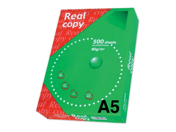 Papír xerografický REAL COPY (A5, 80g, 500listů)?v=1746043203