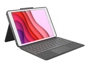Logitech Combo Touch - Klávesnice a pouzdro - s trackpad - podsvícení - Apple Smart connector - QWERTY - skandinávské jazyky - grafit - pro Apple 10.2-inch iPad (7. generace, 8. generace, 9. generace)
