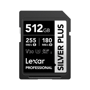 Lexar 512GB Pro SILVER PLUS SDXC C10 V30 U3