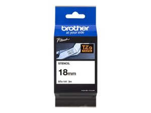 Brother STe141 - Černá - Role (1,8 cm x 3 m) 1 role tisková páska - pro P-Touch PT-18, 3600, E300, E500, E550, PT-GL-200, PT-H300, P700; P-Touch EDGE PT-P750