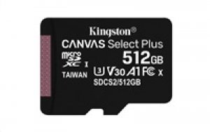 Kingston Canvas Select Plus A1/micro SD/512GB/100MBps/UHS-I U3 / Class 10
