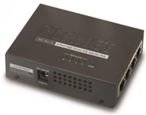 Planet HPOE-460 PoE injektor, 4x 10/100/1000, PoE 30W, 802.3at, 120W