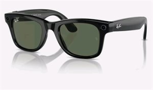 Meta Ray-Ban Wayfarer, AI brýle, Shiny Black, G15 Green