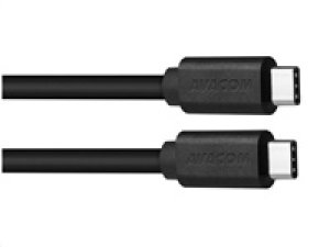 Avacom USB kabel (2.0), USB C samec - USB C samec, 1m, černý, blistr, max. 480Mbps