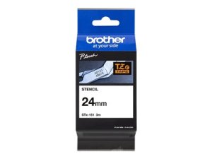 Brother STe151 - Černá - Role (2,4 cm x 3 m) 1 role tisková páska - pro P-Touch PT-2470, 2730, 3600, 9700, E500, E550, PT-GL-200, PT-P700; P-Touch EDGE PT-P750
