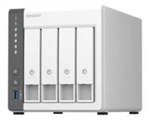 QNAP TS-433-4G 4-bay desktop NAS, 4-core ARM, 4GB RAM, 4xSATA, 1x 2.5GbE, 1x GbE, 3x USB