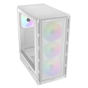 COUGAR PC skříň AIRFACE PURE RGB White Mid Tower Mesh Front Panel 3 x 120mm ARGB Fan, Rear Panel 1x 120mm ARGB Fan