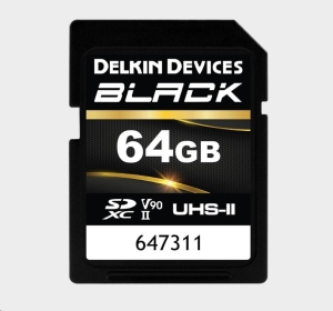 Delkin SDXC BLACK Rugged UHS-II R300/W250 (V90) 64GB (new)