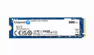 KINGSTON NV3 SSD NVMe M.2 500GB (použitý) PCIe Gen 4x4 NVMe (čtení max. 5000MB/s, zápis max. 3000MB/s)