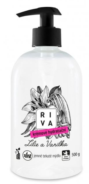 RIVA Tekuté mýdlo krémové hydratační s pumpičkou 500 g