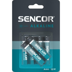 Baterie alkalická, AAA (LR03), AAA, 1.5V, Sencor, blistr, 6-pack