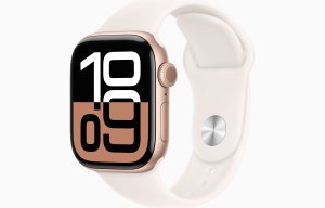 Apple Watch S10 Cell/46mm/Rose Gold/Sport Band/Light Blush/-S/M