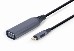 Gembird adaptér USB-C (M)  na VGA (F), 0.15m kábel, šedý