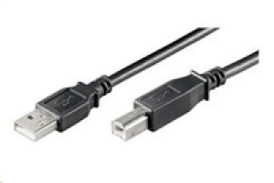 PremiumCord Kabel USB 2.0, A-B, 5m, černá