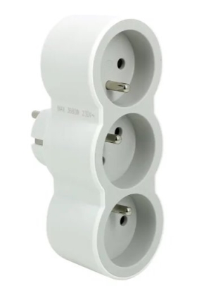 LEGRAND Revolution rozbočovač 3x2P+T, bílo-šedá