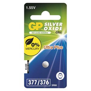 Baterie oxid stříbra, knoflíková, SR66, 1.55V, GP, blistr, 1-pack, 377F