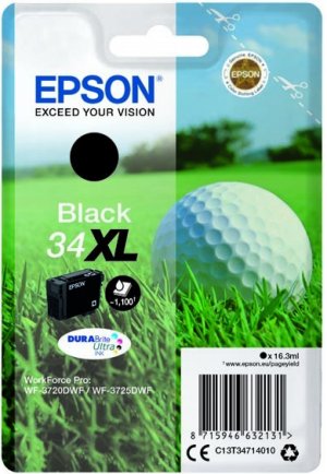 Náplň Epson 34XL, C13T34714010 černá (16,3 ml)