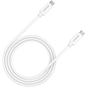 CANYON kabel UC-44, USB-C – USB-C (240W, 48V/5A, 40Gbps Data, 4K@120Hz) 1m, bílá
