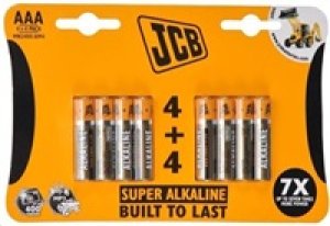JCB SUPER alkalická baterie LR03, blistr 8 ks