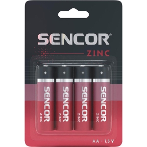 Baterie zinkouhlíková, AA (LR6), AA, 1.5V, Sencor, blistr, 4-pack