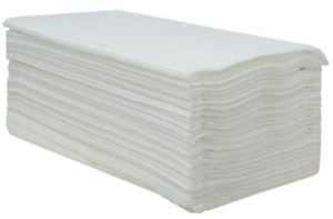 Skládané papírové ZZ ručníky 20x23,5 cm 1vrstvé celulóza bílé 4000 ks