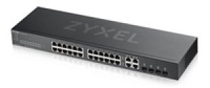 Zyxel GS1920-24V2 28-port Gigabit WebManaged Switch, 24x gigabit RJ45, 4x gigabit RJ45/SFP, fanless