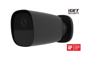 iGET SECURITY EP26 Black - WiFi bateriová FullHD kamera, IP65, samostatná i pro alarm M5-4G a M4, CZ