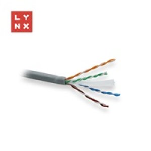 LYNX UTP kabel, Cat6, LSOH, celoměděný, vnitřní, šedý, box 305m